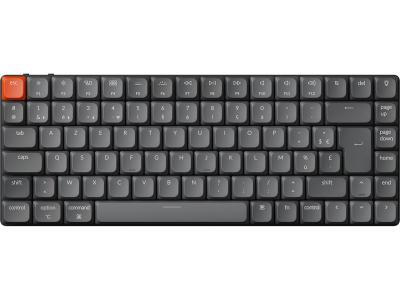 KEYCHRON Clavier de jeu m&eacute;canique  K3 Max RGB Gateron marron Hot-Swap gris