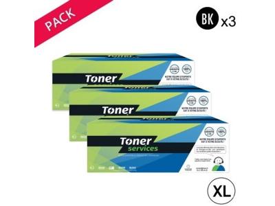 TONER SERVICES Compatible Dell 2330 Pack 3 Toners Noir 593-10335 (DT2330)