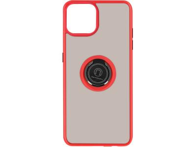 AVIZAR Coque Apple iPhone 13 Pro Max Bi-mati&egrave;re Bague M&eacute;tallique Support rouge