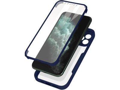AVIZAR Coque 360&deg; pour iPhone 11 Pro Dos Rigide Protection Ecran Souple Coins Renforc&eacute;s Contour bleu 