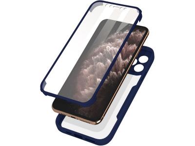 AVIZAR Coque pour iPhone 11 Pro Max Dos Plexiglas Avant Polym&egrave;re Coins Renforc&eacute;s Contour Bleu Nuit 