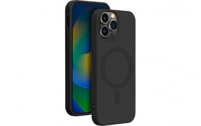 BIGBEN CONNECTED Coque MagSafe pour iPhone 15 Pro en silicone Avec dragonne - Noire - Bigben