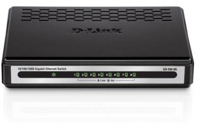 D LINK SYSTEMS D-Link GO-SW-8G - Commutateur - non g&eacute;r&eacute; - 8 x 10/100/1000 - de bureau