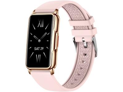 EKO  Montre Connect&eacute;e 5.0 avec Anti-vol et Bracelet en Silicone Rose