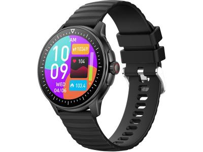EKO  Montre Connect&eacute;e 5.1 avec Micro et Bracelet en Silicone Stri&eacute; Noir