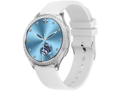 EKO  Montre Connect&eacute;e 5.2 avec Anti-vol et Bracelet Silicone Blanc