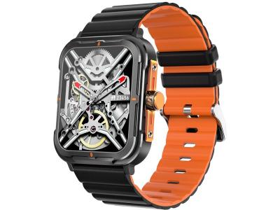 EKO  Montre Connect&eacute;e 5.2 NFC avec M&eacute;moire Flash et Bracelet en Silicone Noir