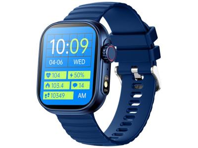 EKO Montre Connect&eacute;e Tactile Sport 5.2 avec Lampe Torche et Assistant Vocal Bleu 
