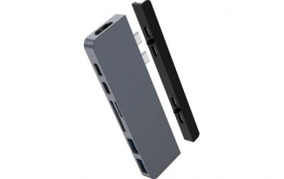 HYPER Drive DUO 7-in-2 Dock pour MacBook Pro / Air - Gris sid&eacute;ral