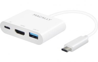 MACALLY  Uchdmi4k 3x1 Usb-c To Hdmi Adapter Blanc