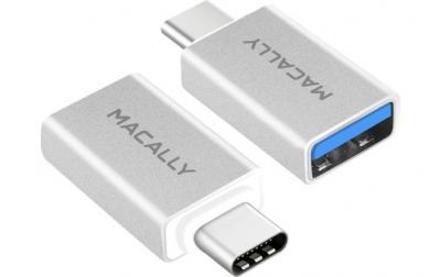 MACALLY  Ucuaf2 Usb-c To Usb-a Adapter 2 Units Blanc