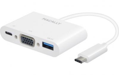 MACALLY  UCVGA - Adaptateur multiports USB-C vers VGA