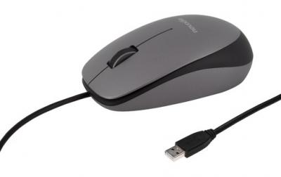 NOVODIO Optical Mouse USB-A Gris Sid&eacute;ral - Souris optique filaire 1600DPI Mac/PC