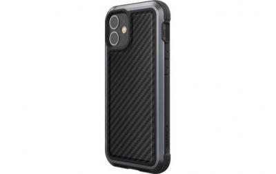 RAPTIC  Coque lux fibre de carbone noir pour iphone 12 mini