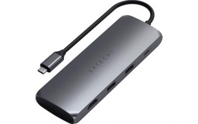 SATECHI Hub USB Type-C multiport  ST-UCHSEM avec emplacement pour SSD Gris