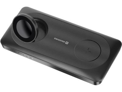 SWISSTEN  Batterie Externe sans fil 15W pour iPhone et Apple Watch, USB + USB-C N