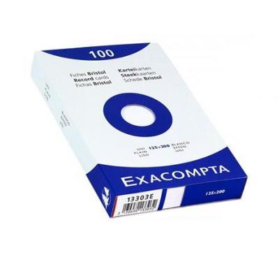 EXACOMPTA 100 fiches bristol -  - format 12,5 x 20 cm - Blanc uni