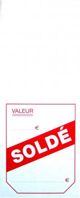 GENERIQUE Boite De 1000 &Eacute;tiquettes &Agrave; Cheval Imprim&eacute;es Sold&eacute; 50x125mm Agipa