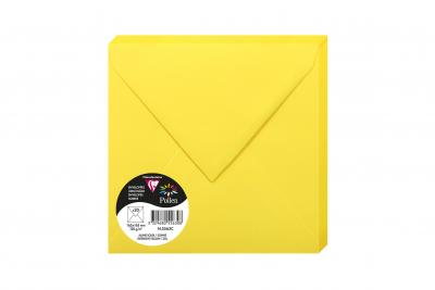 CLAIREFONTAINE  Enveloppe 120g 165x165 Jaune Soleil Pqt 20