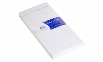 LALO G. - 25 Enveloppes DL 11x22cm Verg&eacute; gomm&eacute;es Extra Blanc