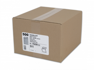 GPV   pochettes d'exp&eacute;dition eco, b5: 176 x 250 mm, kraft brun noir