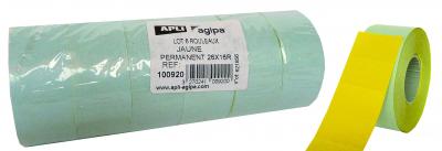 AGIPA Etiquette pour pince &agrave; &eacute;tiqueter, 26 x 16 mm, jaune