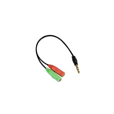 APM  422022 Adaptateur Jack 3.5 mm M&acirc;le / Micro Et Casque Femelle