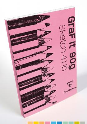 CLAIREFONTAINE Bloc croquis coll&eacute; GraFit -  - A3 - 80 feuilles - 90g
