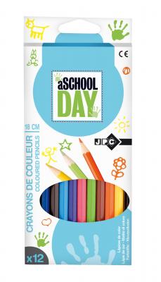 Etui de 12 crayons de couleur Wonday - coloris assortis