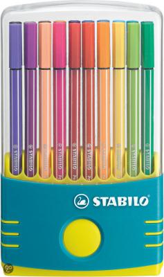 STABILO Feutre &agrave; dessin Pen 68 Color Parade assorti - boite de 20