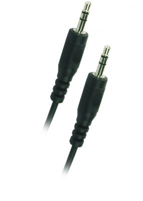 APM  418013 - Cordon Jack 3,5Mm Stereo M&acirc;le/M&acirc;le - 1.50m - Noir