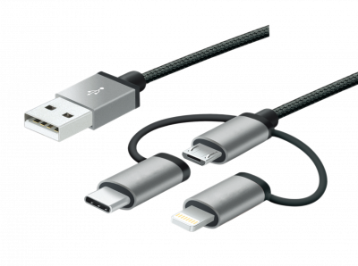 MOBILITY Cable charge 3 en 1 lightning micro usb et usb c  Lab TEL309972