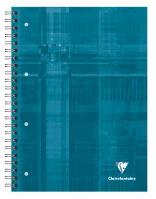 CLAIREFONTAINE Cahier spirale Bind'o block A4+ 22,5 x 29,7 cm perfor&eacute; petits carreaux 240 pages - Assorties -