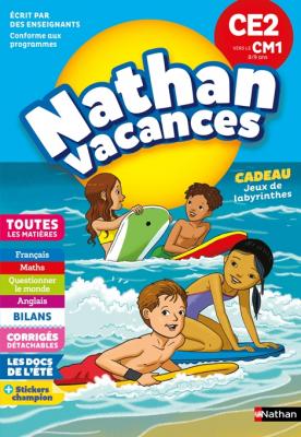 Cahier de Vacances 2022 du CE2 vers le CM1 - Nathan Vacances - 8/9 ANS