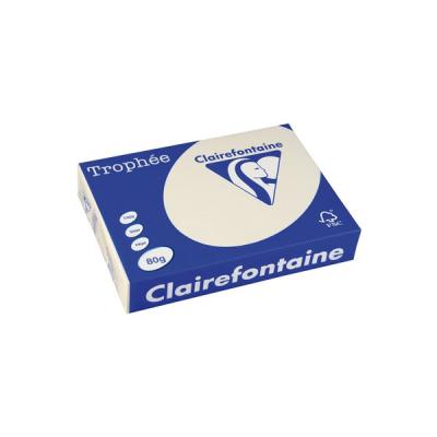 CLAIREFONT Caisse de 5 ramettes 500 feuilles A4 - AINE - 80 g Ivoire