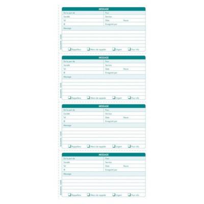 EXACOMPTA  Lot de 5 Carnets broch&eacute; 29,7x14,8cm - Messages t&eacute;l&eacute;phones (4 &agrave; la page) - 50 feuilles