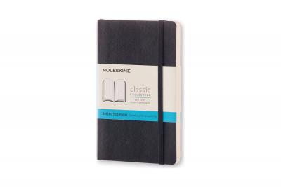 MLSK Carnet classique format de poche &agrave; grille de pointill&eacute;s Moleskine couverture souple Noir 