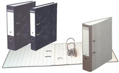 EXACOMPTA  Classeur &agrave; Levier ""Prem'Touch"" A4 Papier Marbre Gris dos 80mm