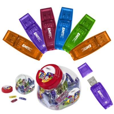 EMTEC INTERNATIONAL EMTEC C410 Color Mix Candy jar - cl&eacute; USB - 8 Go 