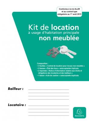 EXACOMPTA  41E Kit dossier pour bail location non meubl&eacute;e