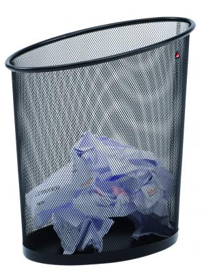 ALBA  - Corbeille &agrave; papier m&eacute;tal Mesh 18 l - noir - Noir