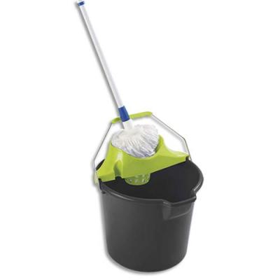 BROSSERIE THOMAS Ensemble de lavage espagnol - seau 14L - essoreur - balai &agrave; frange