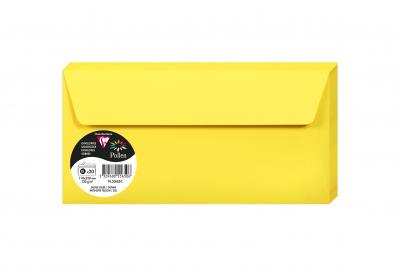 CLAIREFONTAINE Etui de 20 enveloppes - POLLEN - 120g - 110 x 220 mm - Jaune Soleil