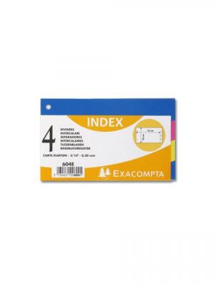  Intercalaires 10x15 cm - EXACOMPTA - 4 positions
