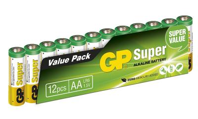 GP  Promo pack de 12 Alcalines Super AA (LR06)