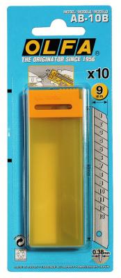 OLFA  10 lames  AB-10B, Acier Inoxydable, acier, 8 x 0,9 x 0,1 cm