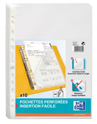 ELBA  100207007 sachet de 10 pochettes perfor&eacute;es a4 en polypropyl&egrave;ne 7 100