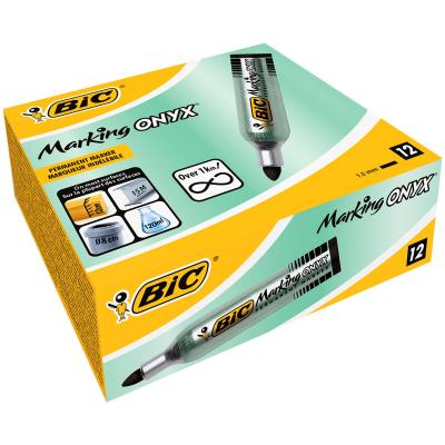 BIC  Marking Onyx 1482 - Marqueur - Permanent - Noir - 1.5 Mm - Pack De 12