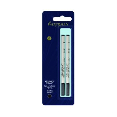 WATERMAN  recharge roller, pointe fine, noire, blister X 2