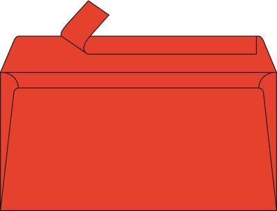 POLLEN Lot de 20 enveloppes 110 x 220 -  - 120g - Rouge corail